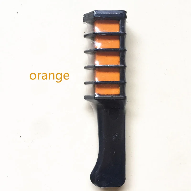 Профессиональный 6 цветов Мини одноразовый персональный салон использование Временная Краска для волос Расческа мелки инструмент для окрашивания волос - Цвет: orange