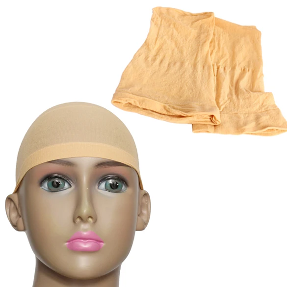 2pcs Unisex Elastic Wig Caps Hair Mesh Wig Cap Hair Nets Wig Liner Hairnet Snood Glueless Dome Wig Cap Elastic Hair Net FM88