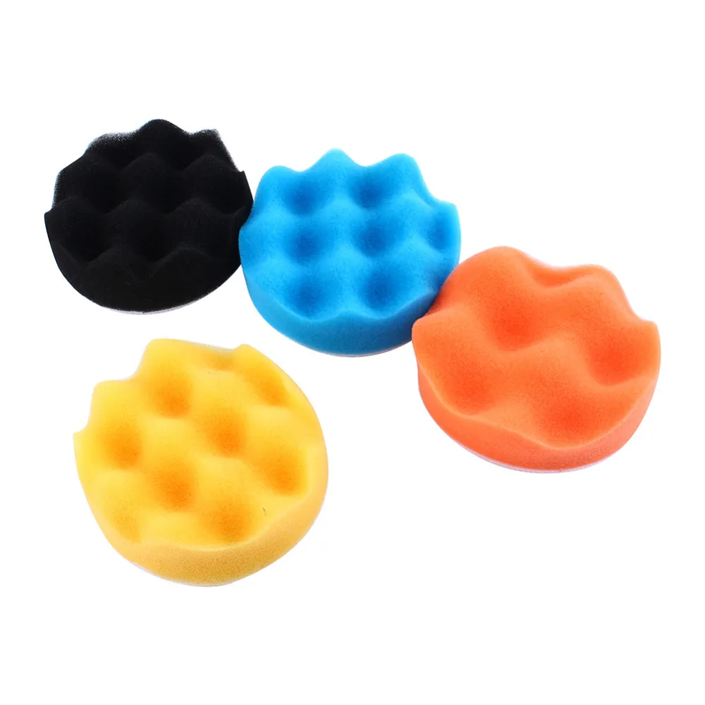 

4Pcs/Set 3 4 5 6 7 Inch Buffing Polishing Sponge Pad Kiit For Car Auto Polisher Home Clean Tool