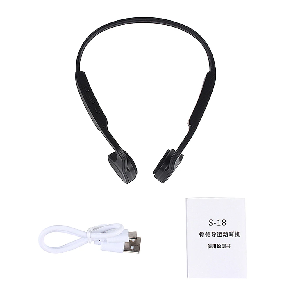 S-18 Bluetooth 4,1, стерео наушники с костной проводимостью, спортивные беспроводные наушники, гарнитура с микрофоном для samsung iPhone