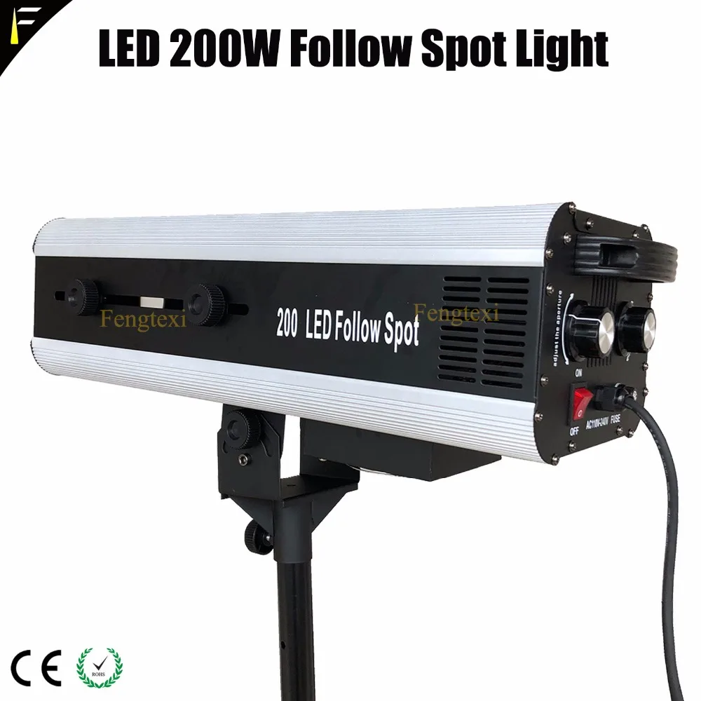 

Portable Focused Beam Projector Spot Colorful LED 200w Followspot Light Equipment With Flight Case for Theater Art Performance