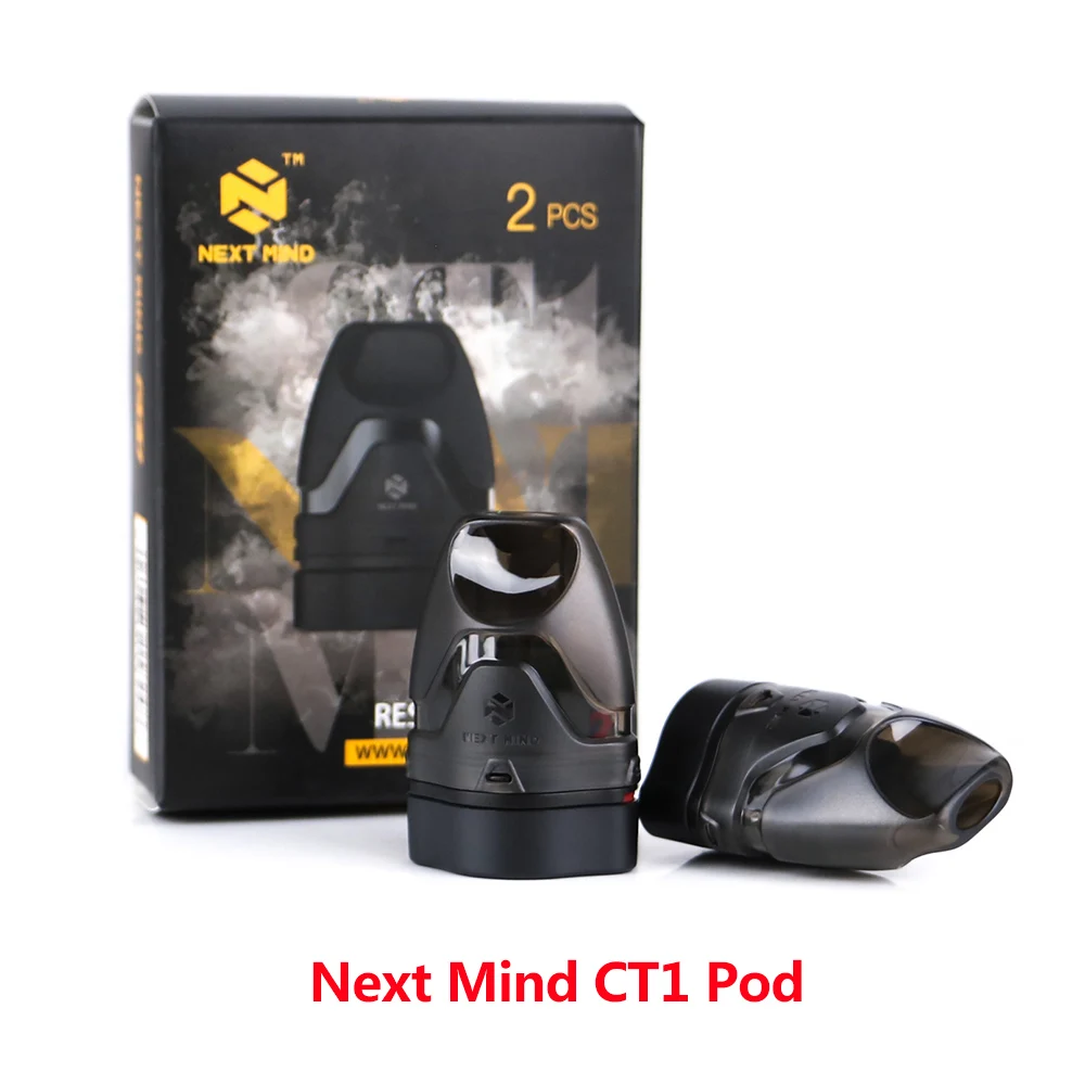 

2pcs Original Next Mind CT1 Pods 3.5ml for Next Mind CT1 Pod Kit fit 1.0& 1,2 ohm coil E Cigarette Vape pod system cartridges