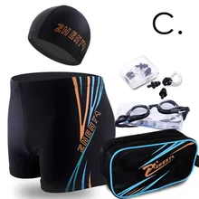 Купальный костюм для взрослых и мужчин, шапочка для купания, очки для плавания, плавки с плоским углом, купальный костюм большого размера, оборудование для плавания, 6 шт