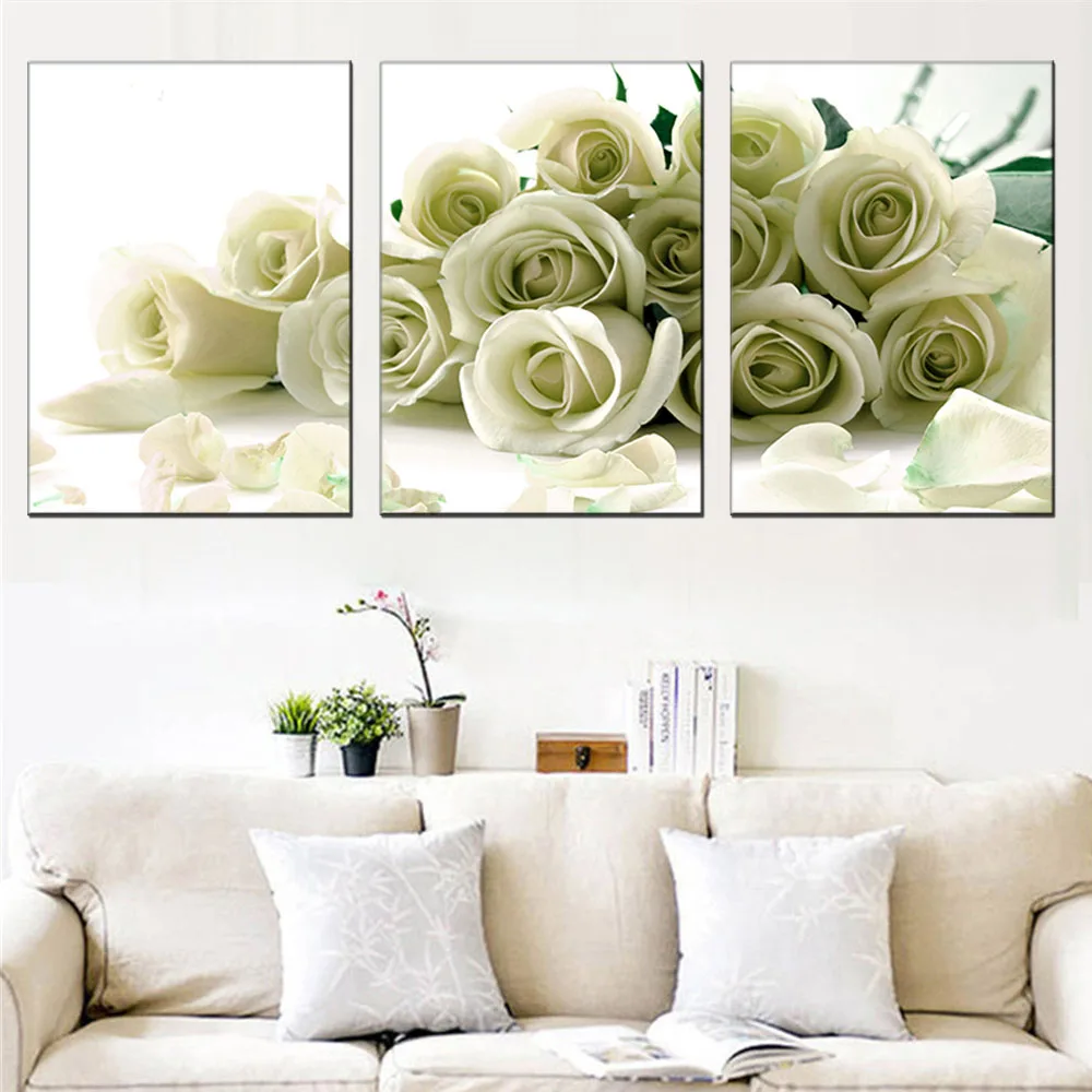 white rose flower painting (2)