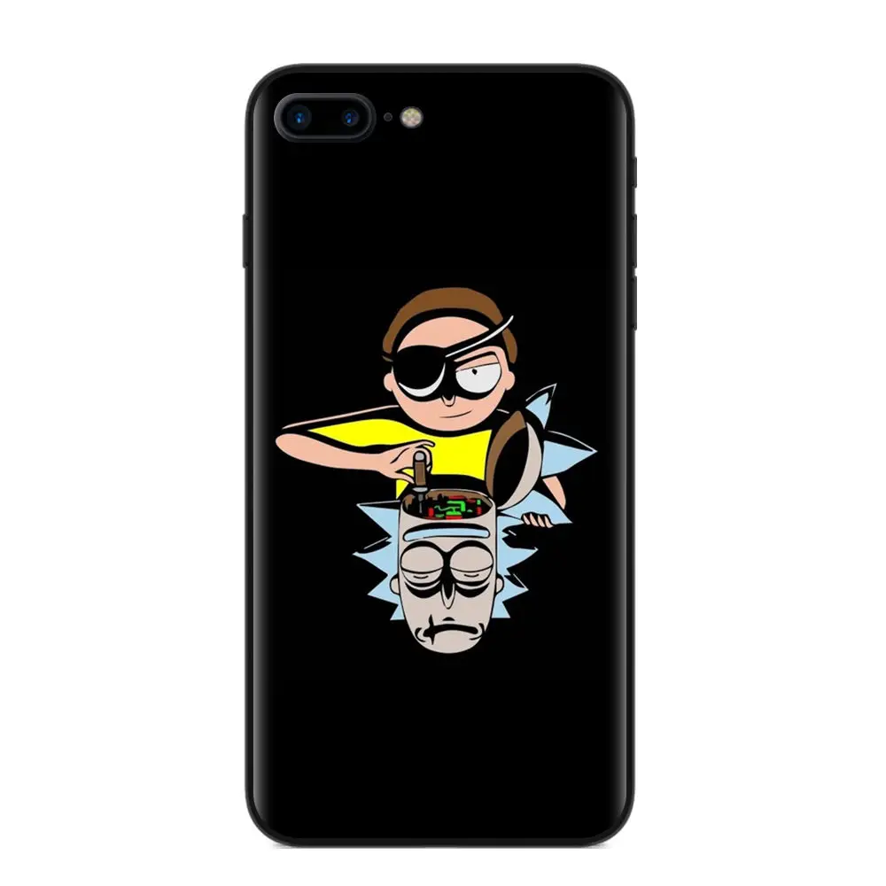 Soft Silicone Phone Cover For Apple iPhone X 8 7 6 6S Plus 5S SE Protective Case For iPhone 7 Cases Cute Cartoon Rick And Morty