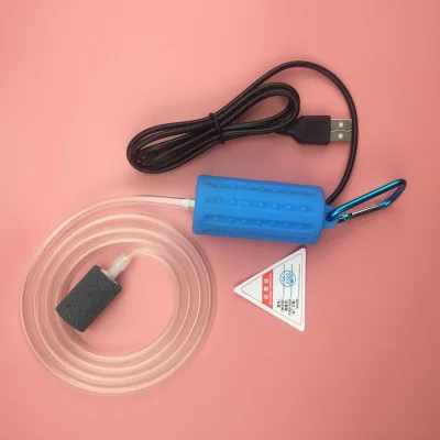 NICREW Портативный Миниатюрный аквариум с USB аквариумом для рыб кислородный воздушный насос немой энергосберегающие принадлежности для аквариума аксессуары - Цвет: Light blue