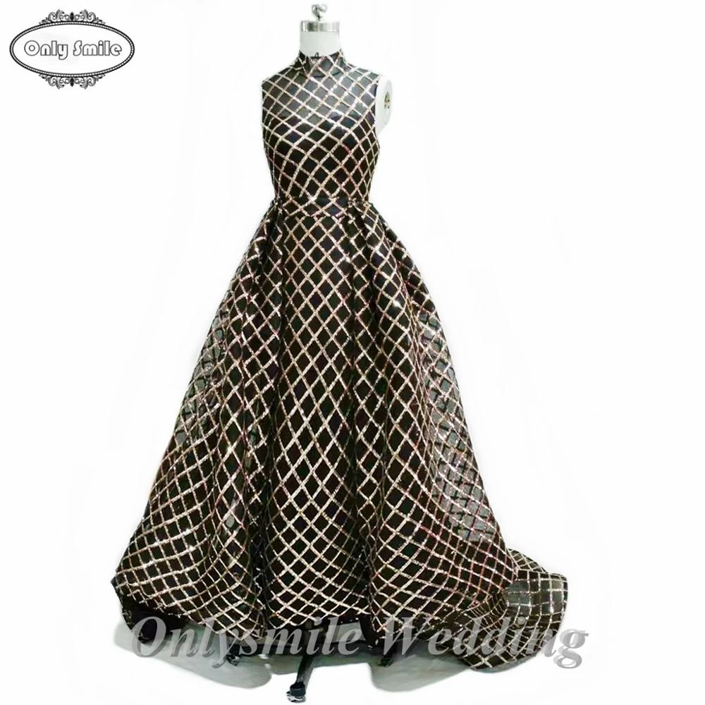 shiny black prom dress
