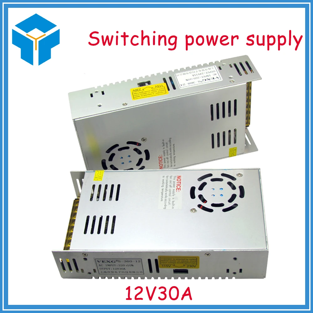 

12V 30A 360W switching power supply adapter led strip light transformer 12v for 3d printer part