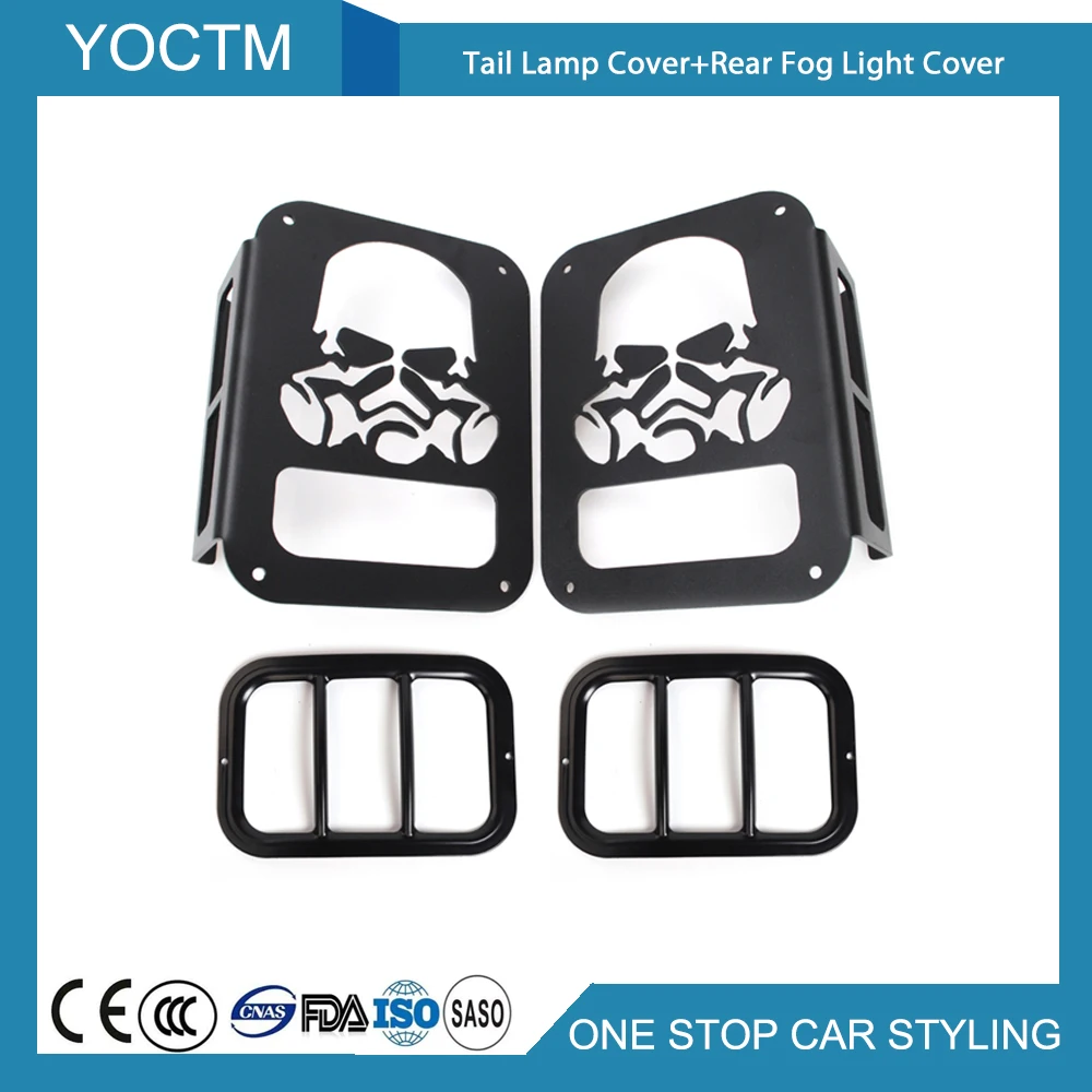 For Jeep Wrangler 2011 2012 2013 2014 2015 2016 2017 2018 Tail Lamp Cover + Rear Fog Light Cover Automotive Exterior Styling For Jeep Wrangler 2011 2012 2013 2014 2015 2016 2017 2018 Tail Lamp Cover + Rear Fog Light Cover Automotive Exterior Styling