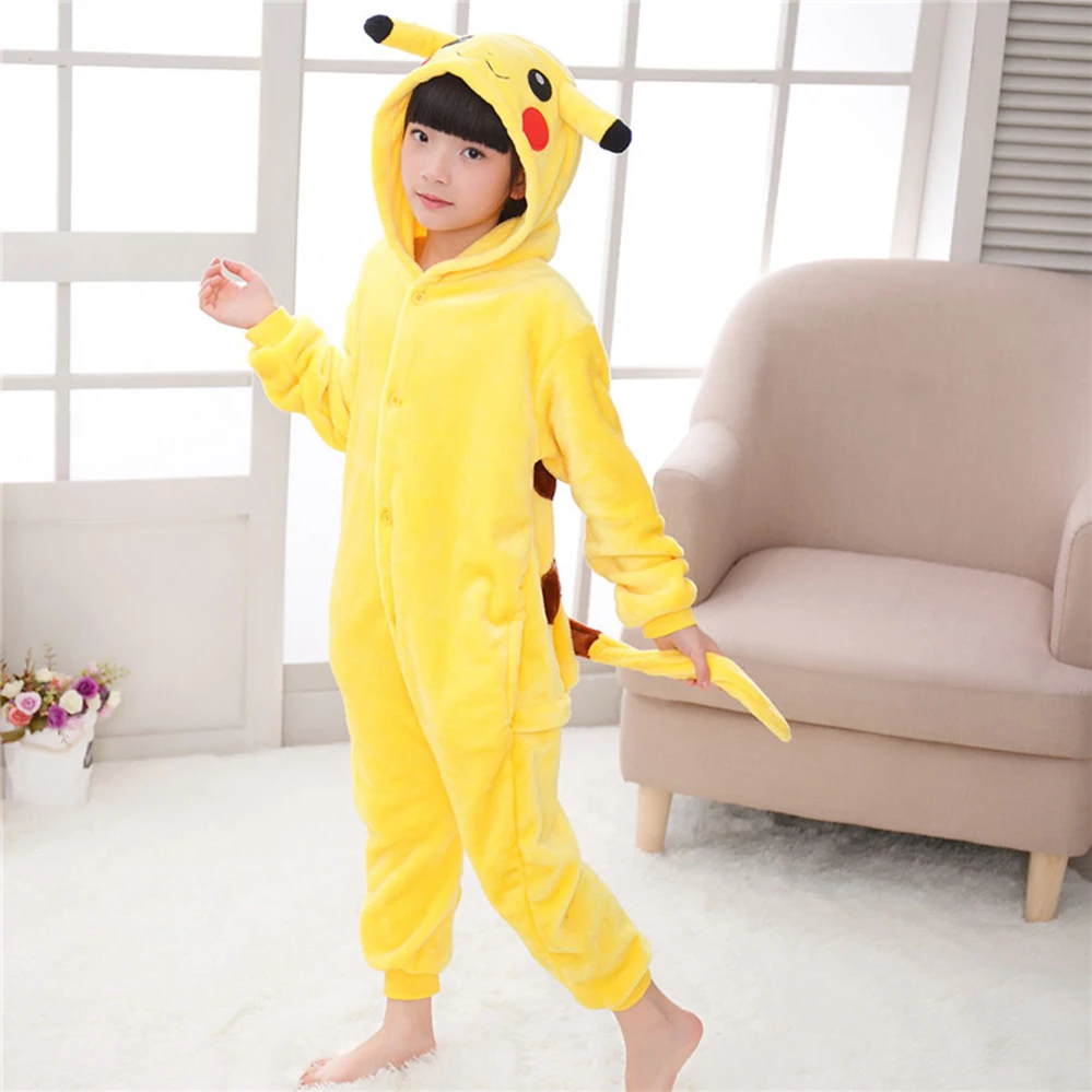 

Kids Pajamas For Boys Girls 5 6 7 8 10 12 Years Sleepwear Onesies Flannel Animal Stitch Unicorn Cosplay Hooded Children Pajamas