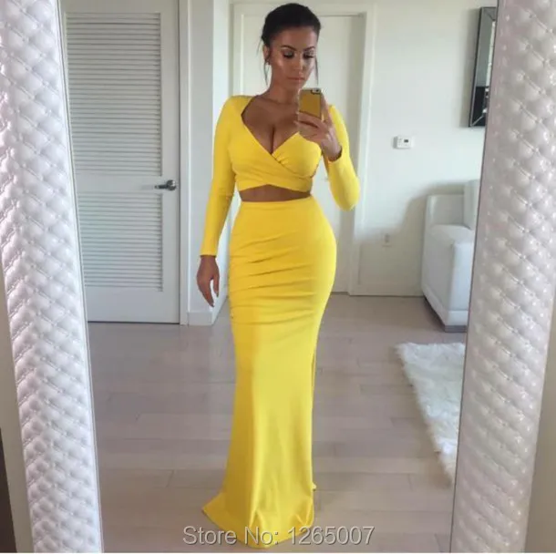 yellow bodycon homecoming dress