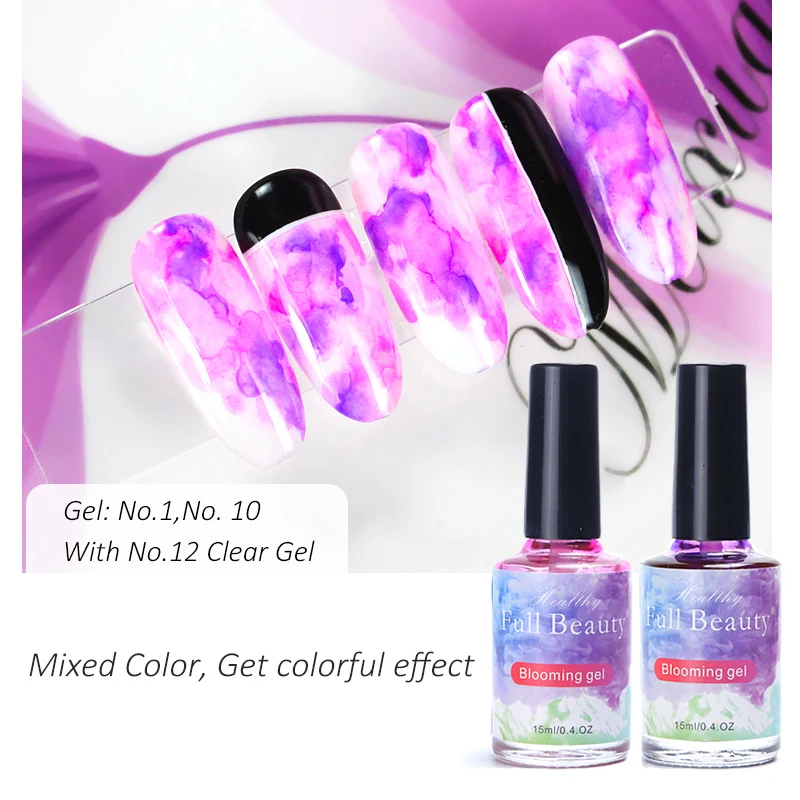 15ml Nail Blossom Gel Polish Magic Blooming Flower Watercolor Varnish Lacquer Soak off UV Gel Nails Art Decor Set Manicure TR895
