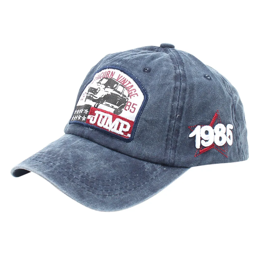 

Street Dance Embroidered Logo Denim Hats Hip-Hop Baseball Cap Adjustable Unisex team fashion wearing custom baseball hat