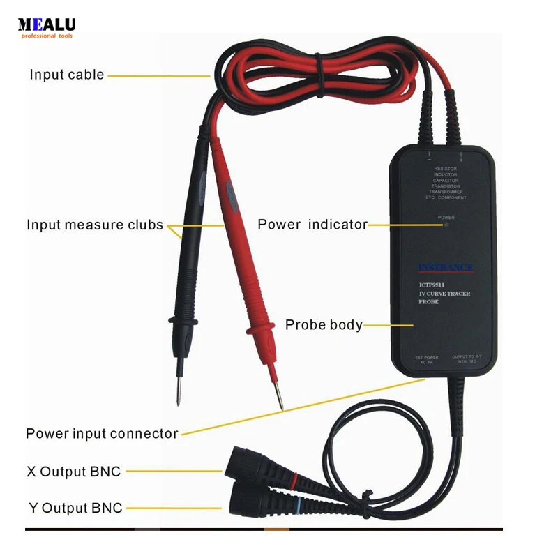 ICTP9511 IV curve tracer probe обычно используется с осциллографом