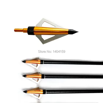 

Special offer 12 pcs archery broadheads with 3 fixed steel blade archery tips Free shipping