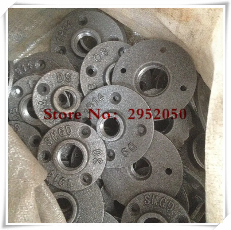 Free shipping 16PCS/LOT Cast iron Industrial pipes flange wall base