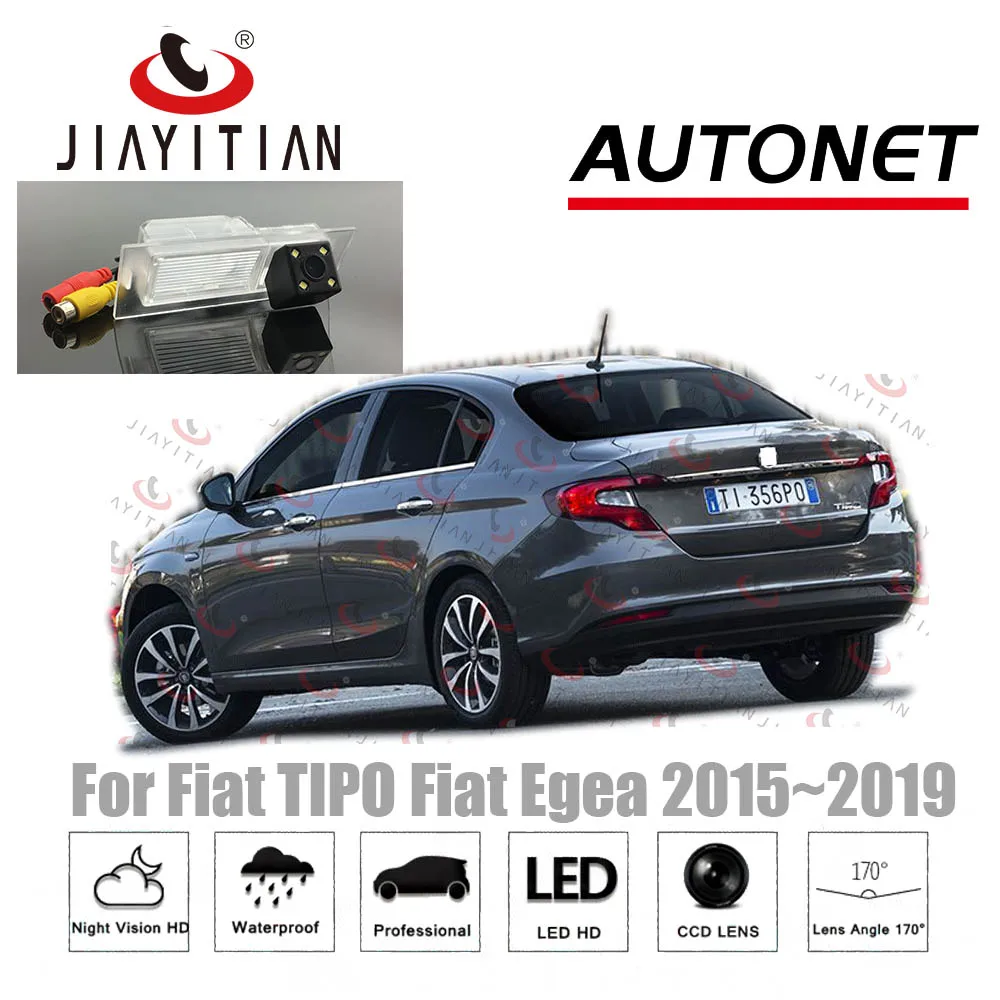 JIAYITIAN заднего Камера для Fiat Tipo CCD Ночное видение обратный Камера номерной знак Камера резервного копирования Камера