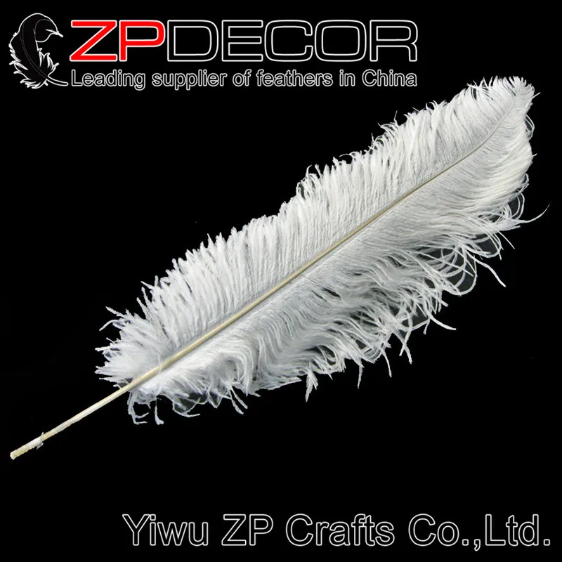 Ostrich Feathers, 10 Pieces - Large OFF WHITE Ostrich Plumes Dyed Drabs Feathers 19-24334