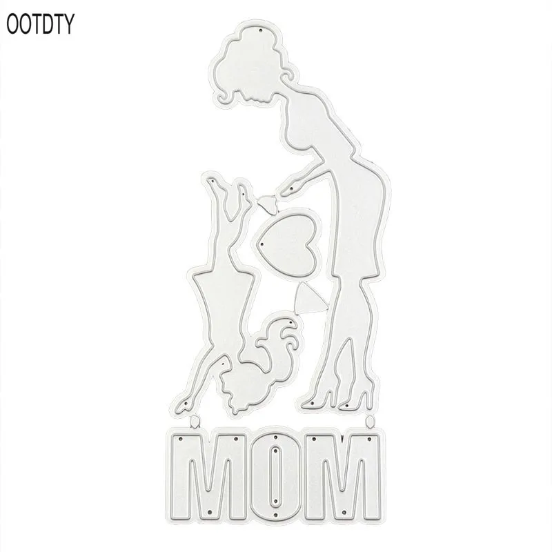 

Carbon Steel Mother's Day Mom Daughter Cutting Die Embossing Stencil Template Mold DIY Paper Art Scrapbook Bookmark Card Decor