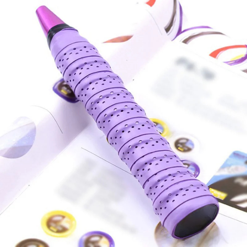 Поглощающая Пот ручка сцепление лента ракетка полиуретановая водопоглощение над рукояткой рулон Теннисный Противоскользящий - Цвет: Purple