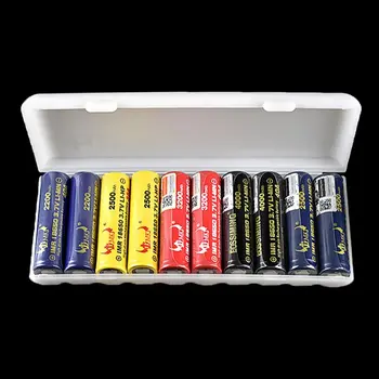 

White 1PC 10X18650 Battery Holder Case Organizer Container 18650 Storage Box Holder Hard Case Cover Battery Holder