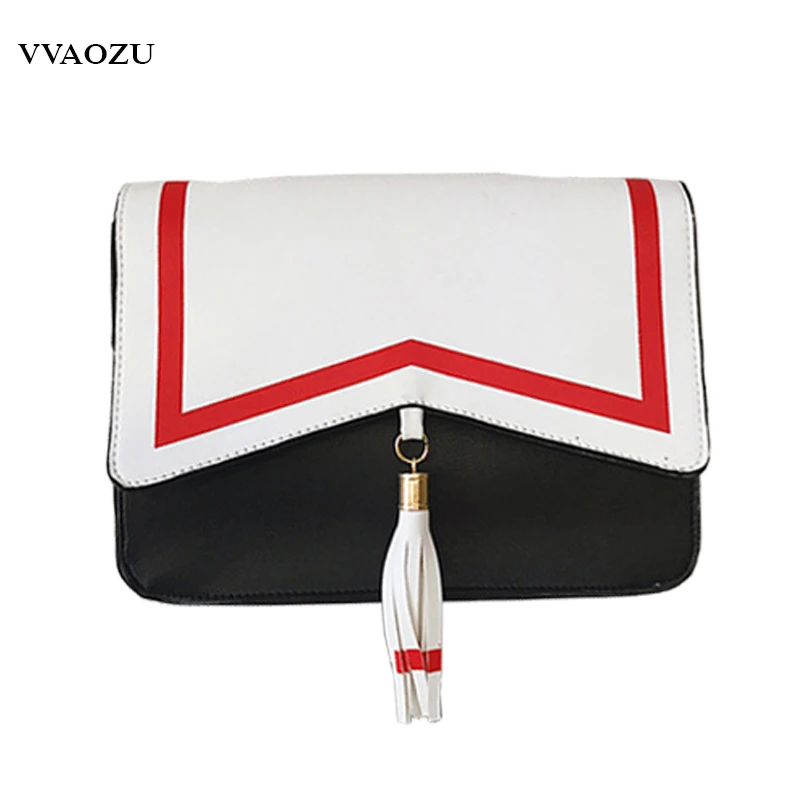 

Japan Anime Card Captor Sakura Handbag Kinomoto Lolita Women Girls Chain Hand Bags Cardcaptor Sakura Cartoon Tassel Shoulder Bag