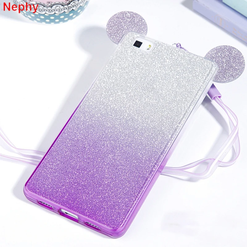 

Nephy Mickey Minnie Mouse Ears Cell Phone Case For Huawei P9 P8 Lite 2017 P10 Honor 8 Nove Lite P8Lite P9Lite silicone Cover