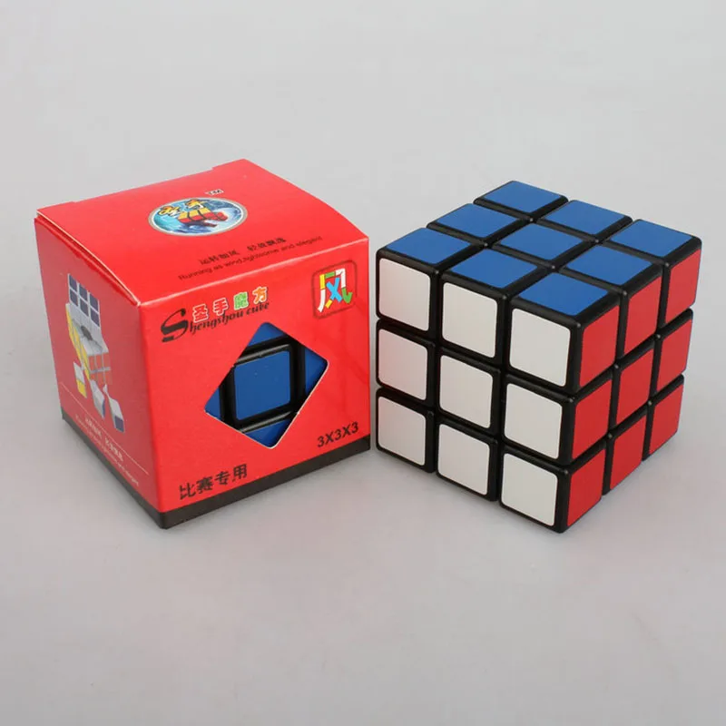 

Magic Cube 3x3x3 Shengshou Wind Black with PVC Stickers Educational Professional Puzzle Cube Toys for Children Kids Toy Cube