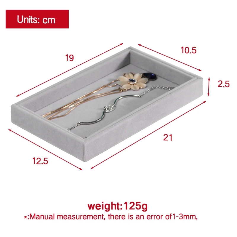 Dustproof Three-Layer Jewelry Storage Display Box Ring Earring Necklace Case Women Pendants Watch Display Stand Box YSUMI