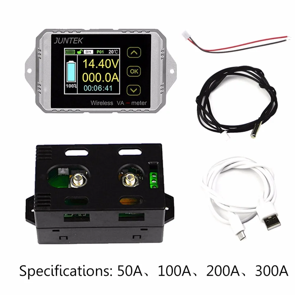 

DC120V Wireless Ammeter Voltmeter Car Battery Capacity Meter Coulometer 50A-300A S08 dropship
