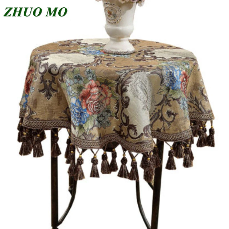 Jacquard Round Table Cloth Lace Square Tablecloth Hotel Party Coffee Desk Cover Jacquard Round Table Cloth Lace Square Tablecloth Hotel Party Coffee Desk Cover