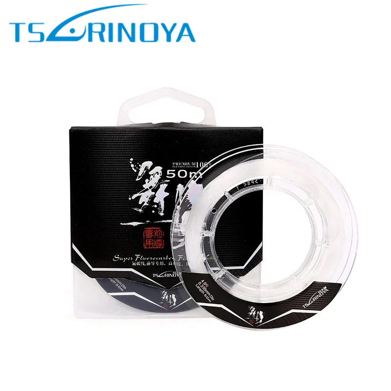 

TSURINOYA 50m Fluorocarbon Fishing Line Carp Fishing Linha Pesca Monofilamento Spear Fishing Tresse Peche Fly Fishing Line