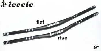 

ievele New Mountain bike UD full carbon fibre flat Horizontal carbon bicycle handlebar MTB bike parts 31.8*600-720mm Free ship