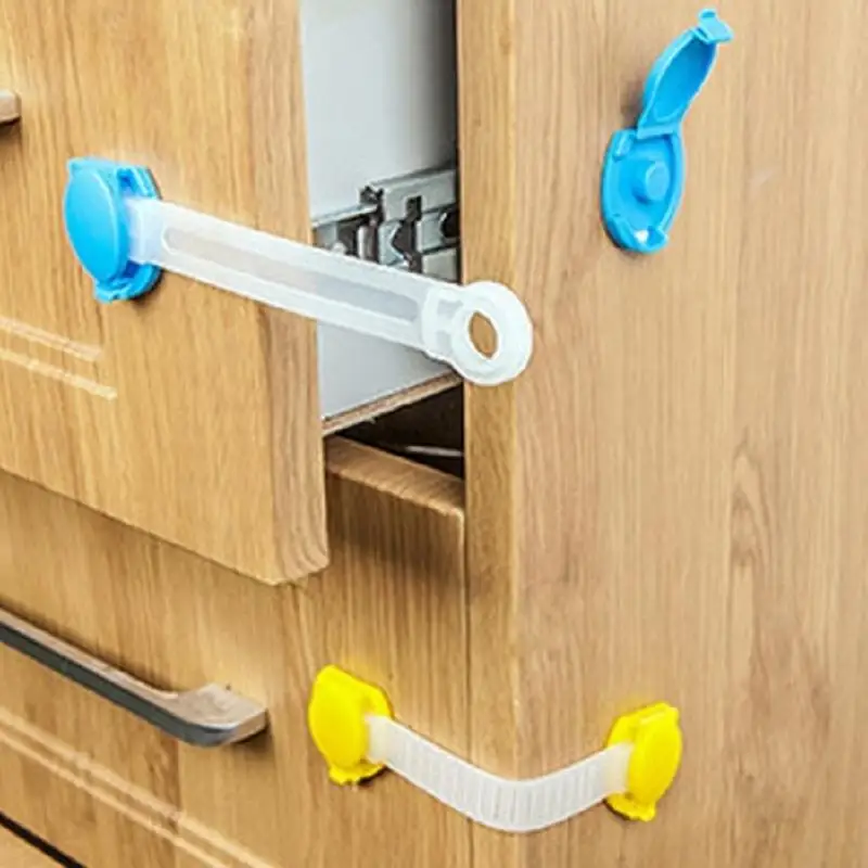 2Pcs Baby Safety Lock Kids Care Drawer Lock Anti Pinch Hand Protectin
