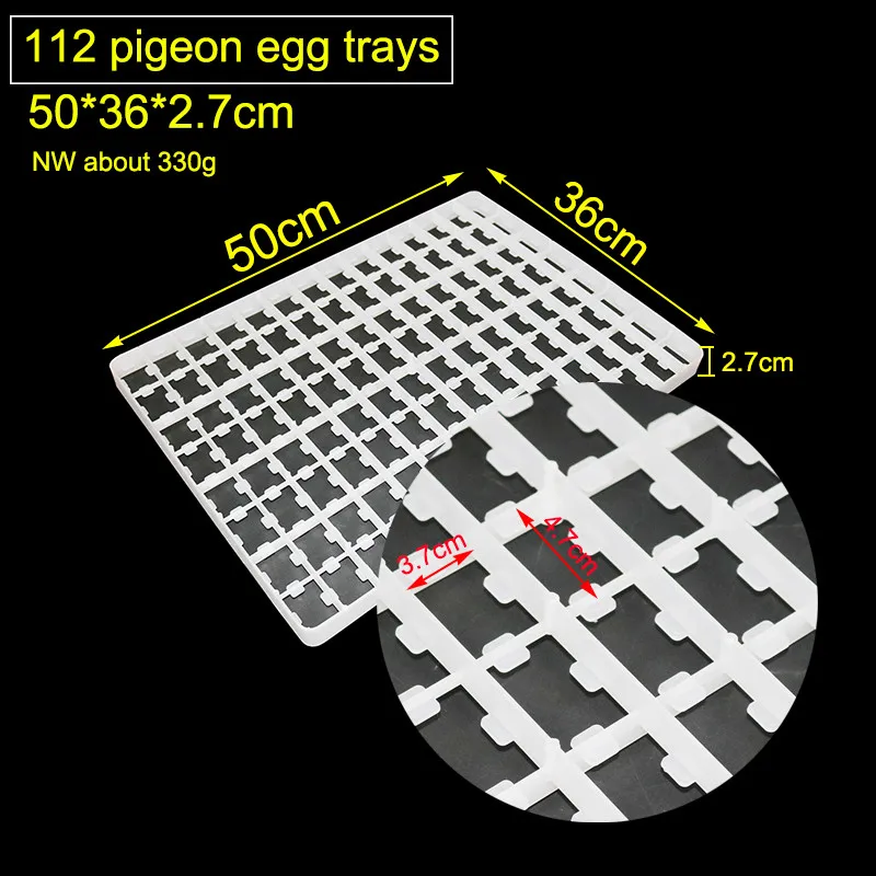2 шт. инкубатор лоток для яиц Курица Утка Птица Ppigeon лотки для яиц инкубационный пластиковый лоток клетки для сельскохозяйственных животных аксессуары 4 размера - Цвет: 112 pigeon egg tray