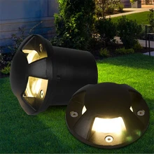 Светодио дный подземные лампы с бленда, 3 Вт световой барьер подземный свет, IP67 лестница света наружного освещения AC85-265V LUL-B-3W