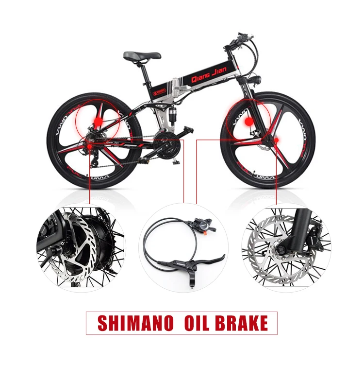 Flash Deal Accepted Electric Brake Hydraulic Bike Mountain Bike Electric 48v350w 10.4ah + 18ah De La Battery Of Litio Ebike Inside Li Batt 11