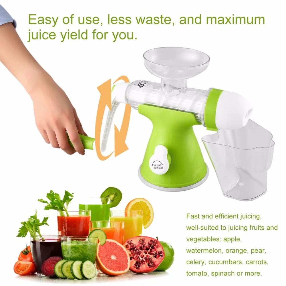 

Manual Hand Crank Health Juicer Maker Slow Grinding Juicer for Home & Office Fruits Vegetables Juice Extractor