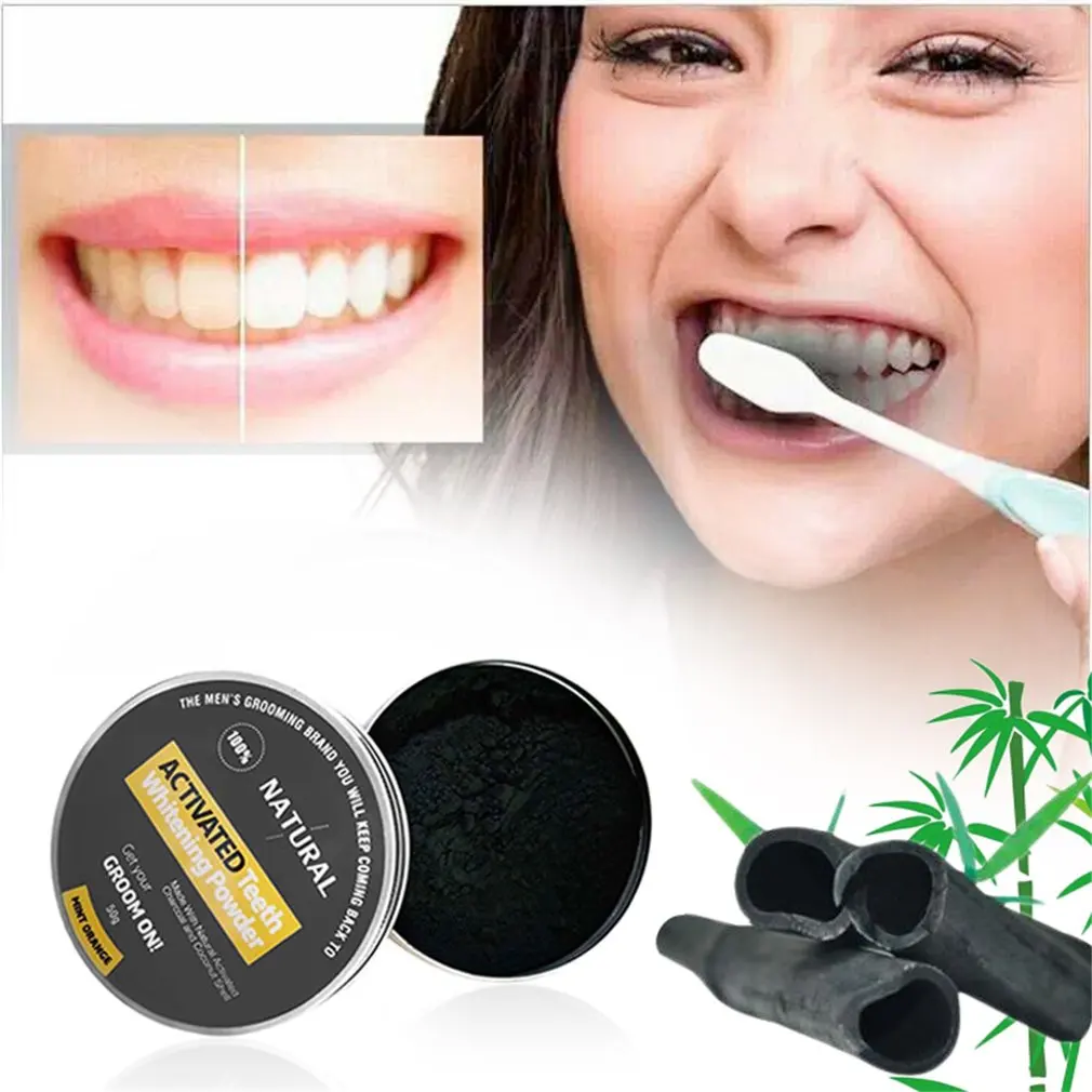 50g/Box Coconut Shell Activated Charcoal Teeth Powder Whitening