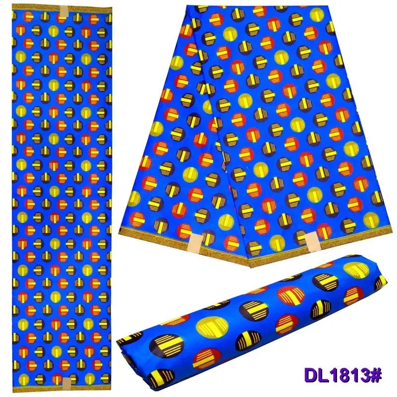 

2019 Ankara African 100% Polyester Wax Prints Fabric High Quality 6 yard African Fabric for Party Dress 1307-91
