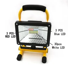 Brightness Waterproof Outdoor LED Flood Light 3 Modes 30W 36 LED Portable Work Light Rechargeable LED Flood Lamp Garden Light