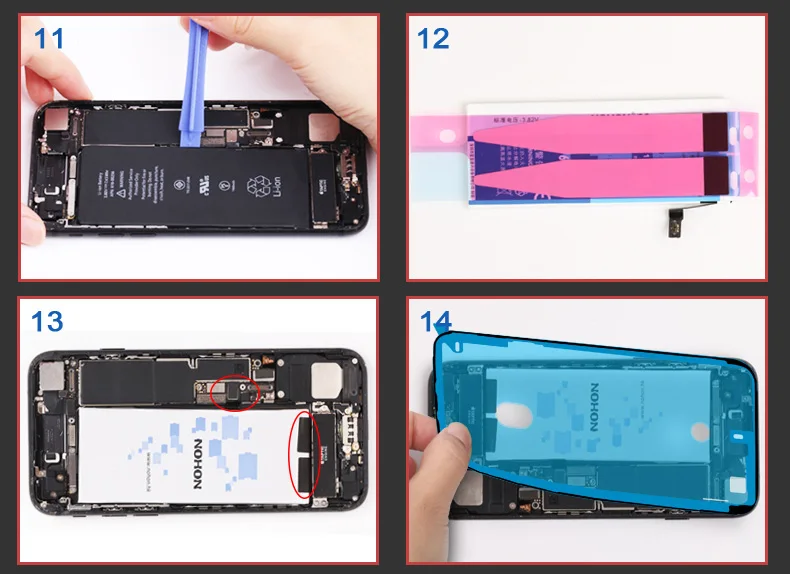 NOHON батарея для iPhone 7 7G 8 8G 6 6G Plus 7 Plus 8 Plus iPhone8 iPhone7 iPhone6 аккумулятор высокой емкости литий-полимерный розничный пакет