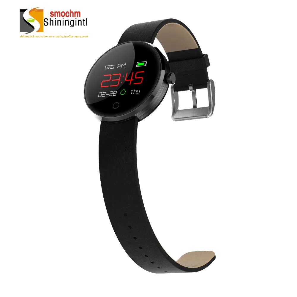 Smochm Здоровье женщины монитор OLED цинка IP67 Водонепроницаемый сердечного ритма крови Давление спортивные Фитнес трекер умный Браслет