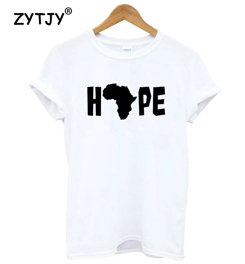 Женская футболка с надписью «hope africa», хлопковая забавная футболка для девушек, хипстер, Прямая поставка HH-503