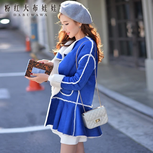 Cheap dabuwawa 2016 jacket thickening casual cute long sleeved warm streetwear winter coat 2016 pink doll