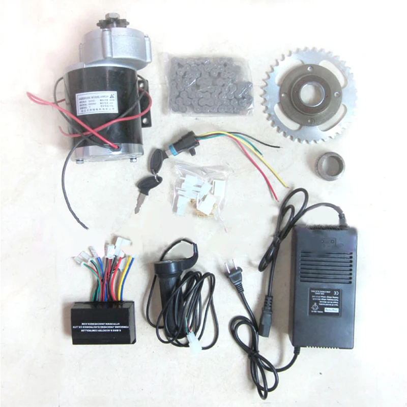 

1020Z 24V 450W Brush Motor with Motor Controller and Throttle DIY Electric Tricycle Kit