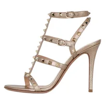 Hot! Inisastyle 2016 Neue mode frauen schuhe Sommer stiletto Sandalen Gladiator Besetzt Pumpen plus Größe 4-15 Freies verschiffen