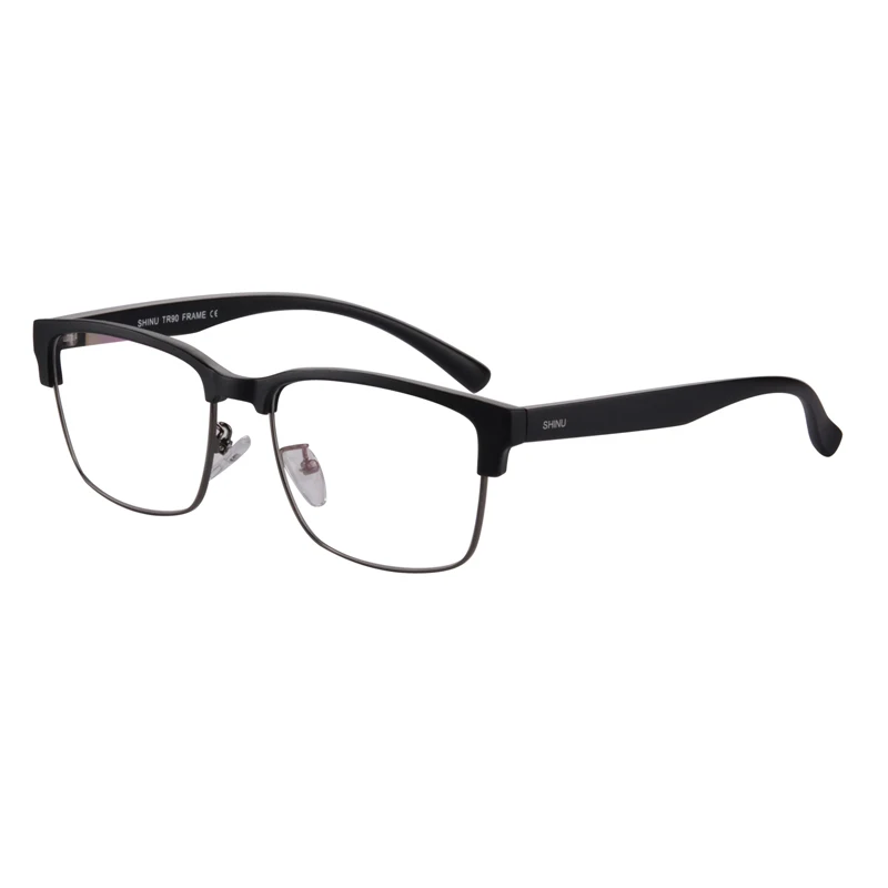 Марка shinu прогрессивный фокус линзы очки женские, мужские Мультифокальные очки для чтения с длинным зрением короткий прицел TR90 очки SH018 - Цвет оправы: matt black C20