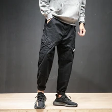 Осень-зима мужские брюки хип-хоп шаровары Jogger утолщенные мужские брюки мужские s джоггеры твердые мульти-карманные грузовые штаны спортивные штаны 5XL