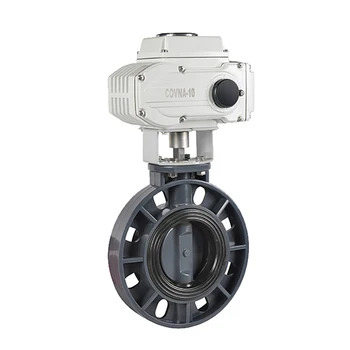 

6 inch PVC Motorized Butterfly Valve Modulating Type DN150 UPVC Plastic ElectricButterfly Valve EPDM Seat